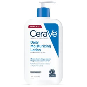 CeraVe Daily Moisturizing Lotion, Face and Body Lotion, Skin care, 19oz | Hyaluronic Acid, Lotion For Dry Skin, Skin Barrier Repair, Ceramide Moisturizer