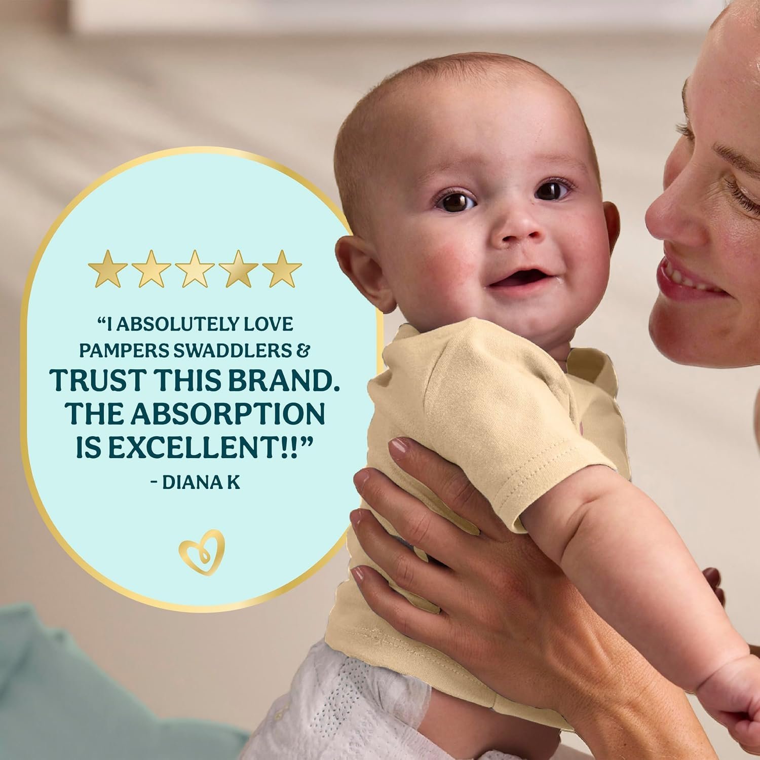 Swaddlers Diapers, Size 5 (20-37 lbs), 132 Count, Fragrance Free, Hypoallergenic, Absorbent, Pediatrician Recommended, Skin Safe - Image 5